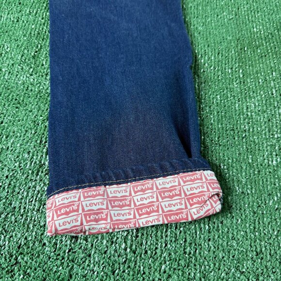Levi’s 502 Vertical Stretch Regular Taper Midrise Rare Blue Jeans Size 27x27 NEW - Picture 12 of 15